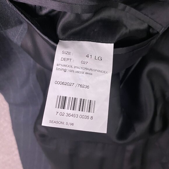 Brooks Brothers 346 Stretch 2 Piece Suit Mens 41L Pants 38 x 30.5 Gray Pinstripe - Picture 6 of 16